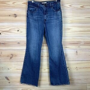 Levis 70s High Flare Womens Jeans 31 Blue Premium Denim Festival